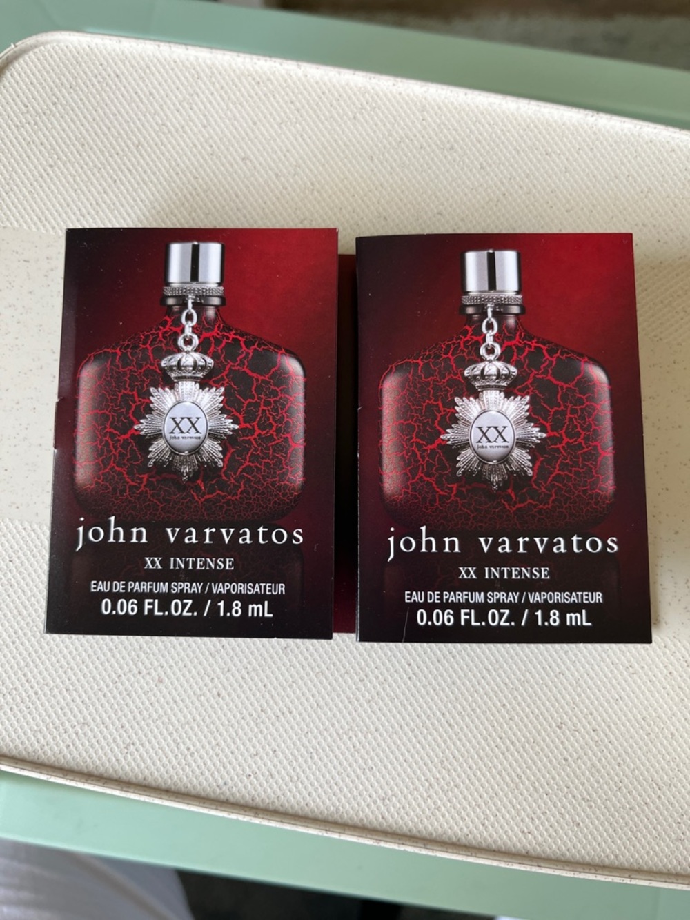 2 John Varvatos XX Intense Sample Sprays-NEW